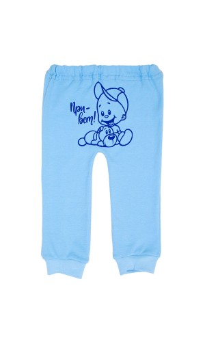 Ползунки ясельные короткие штанишки для новорожденного ПЗ-1701 голубой малыш