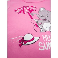 Полукомбинезон для новорожденных ПК-1518 розовый слон