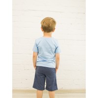 Костюм для мальчика футболка шорты КМ-1402 голубой