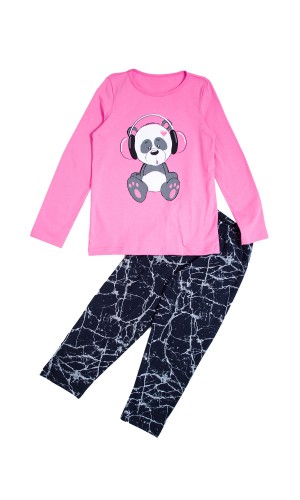 ПЖ-1809/Пижама подростковая розовая панда