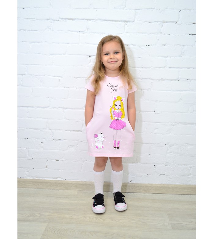 ПЛ-736 платье детское розовая девочка