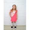 Платье для девочки с коротким рукавом ПЛ-715 красные коты