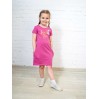 Платье для девочки с коротким рукавом ПЛ-736 подростковое-лиловый-птичка