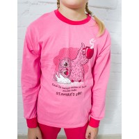 ПЖ-1802/Пижама подростковая...розовая сова