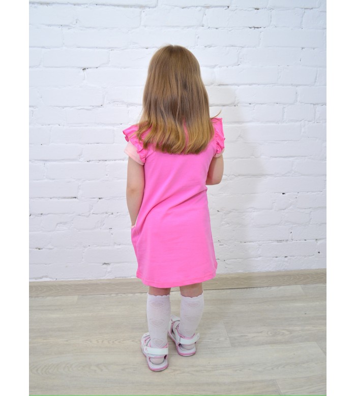 ПЛ-715/Платье детское розовая птичка