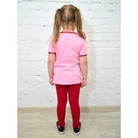 Комплект для девочки туника и лосины КМ-1450 детский розовый