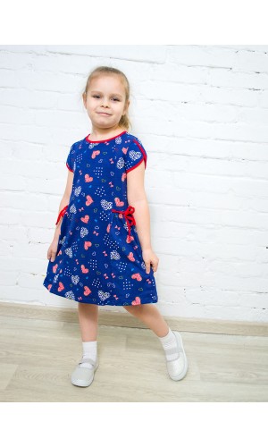 Платье для девочки летнее ПЛ-732 синий