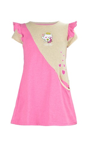 Платье для девочки с коротким рукавом ПЛ-715 розовый амур