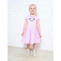 ПЛ-760/Платье детское-сиреневый-панда