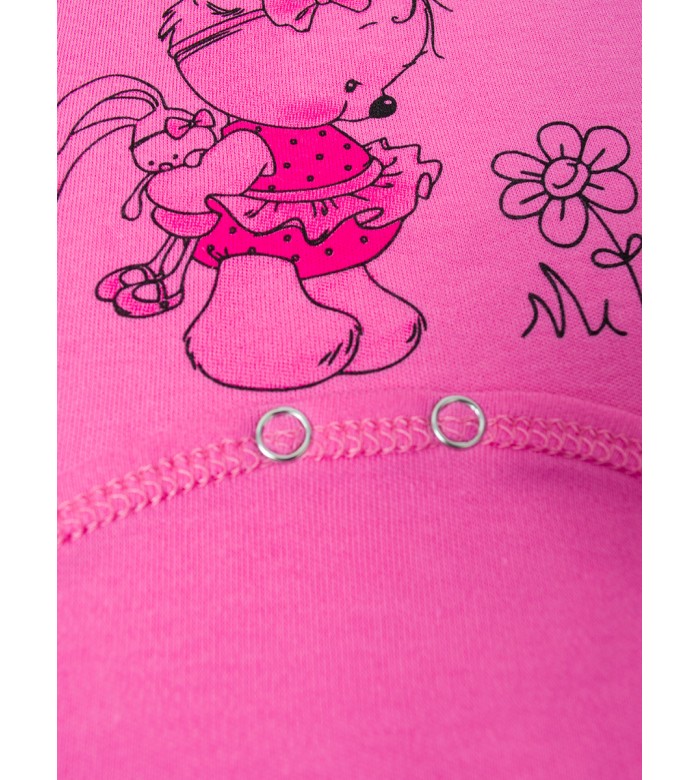 Боди с коротким рукавом полукомбинезон ясельный ПК-1502 розовый счастье