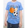 ФМ-1608/Футболка подростковая голубые мячи