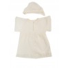 крестильная рубашка девочка молочный с чепчиком ( 62-74 см)