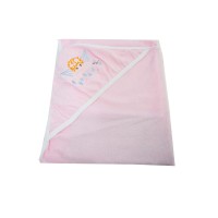 полотенце крестильное розовое махра 70*70 см